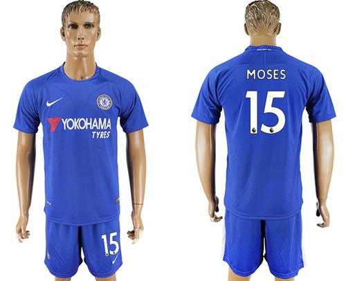 Chelsea #15 Moses Home Soccer Club Jersey